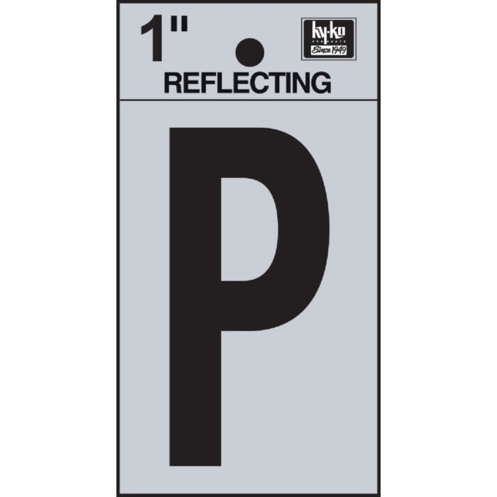HY-KO Hy-Ko Vinyl 1 In. Reflective Adhesive Letter, P