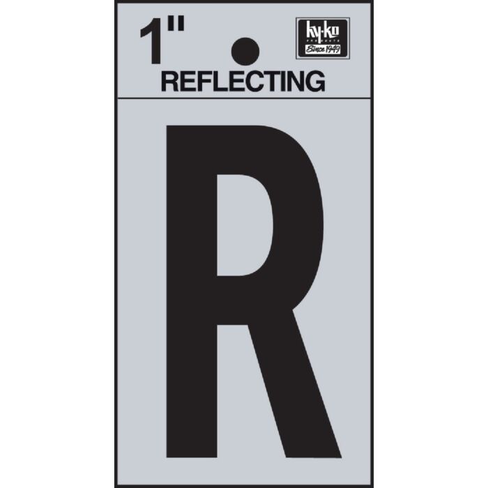 HY-KO Hy-Ko Vinyl 1 In. Reflective Adhesive Letter, R