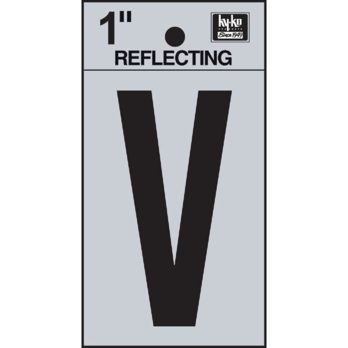 HY-KO Hy-Ko Vinyl 1 In. Reflective Adhesive Letter, V