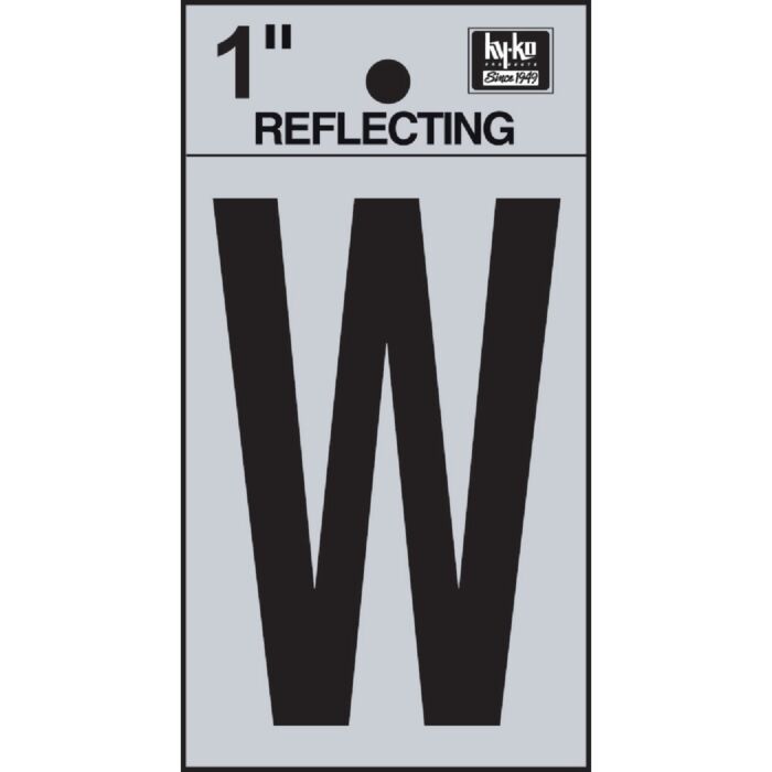 HY-KO Hy-Ko Vinyl 1 In. Reflective Adhesive Letter, W