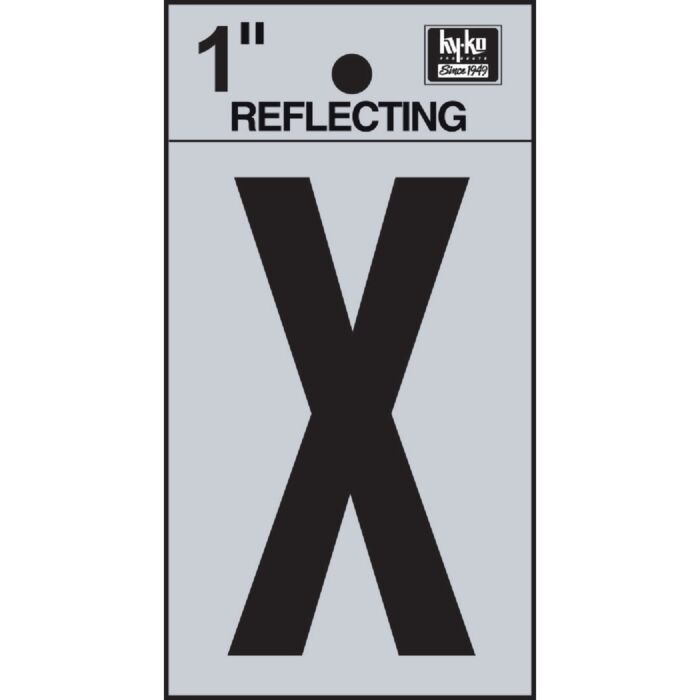 HY-KO Hy-Ko Vinyl 1 In. Reflective Adhesive Letter, X
