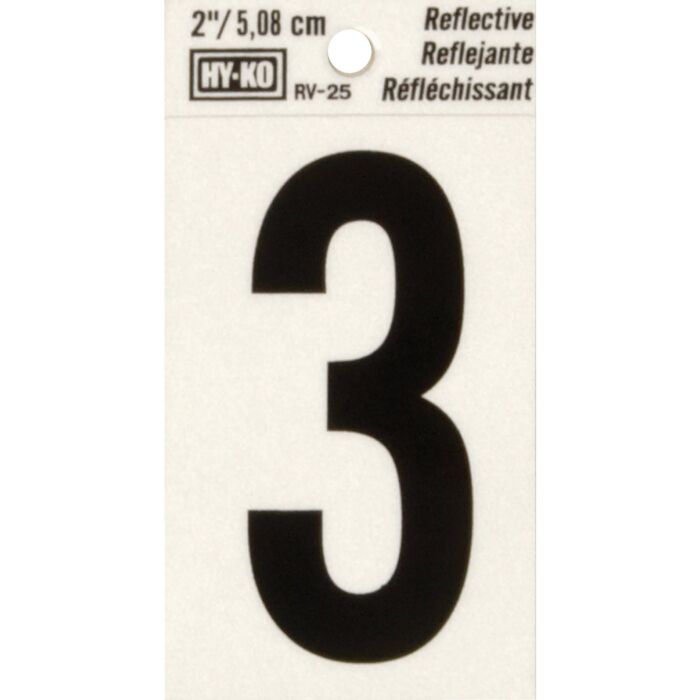 HY-KO Hy-Ko Vinyl 2 In. Reflective Adhesive Number Three