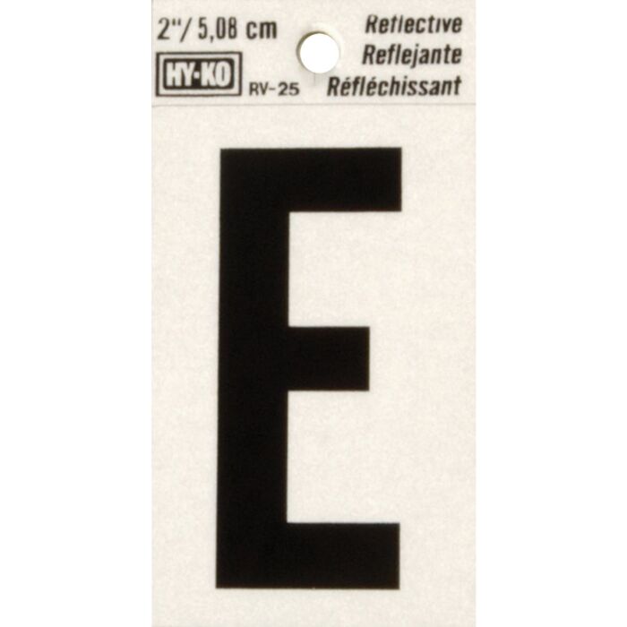 HY-KO Hy-Ko Vinyl 2 In. Reflective Adhesive Letter, E