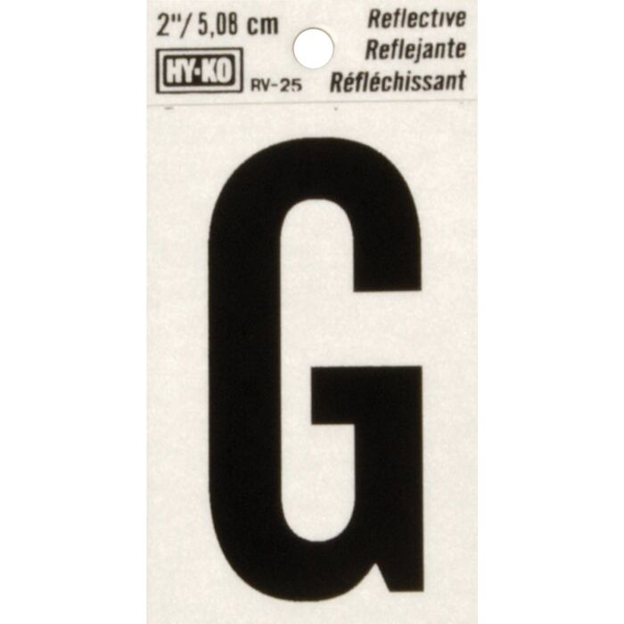 HY-KO Hy-Ko Vinyl 2 In. Reflective Adhesive Letter, G