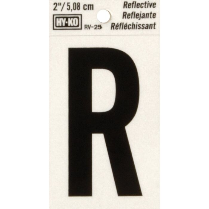 HY-KO Hy-Ko Vinyl 2 In. Reflective Adhesive Letter, R