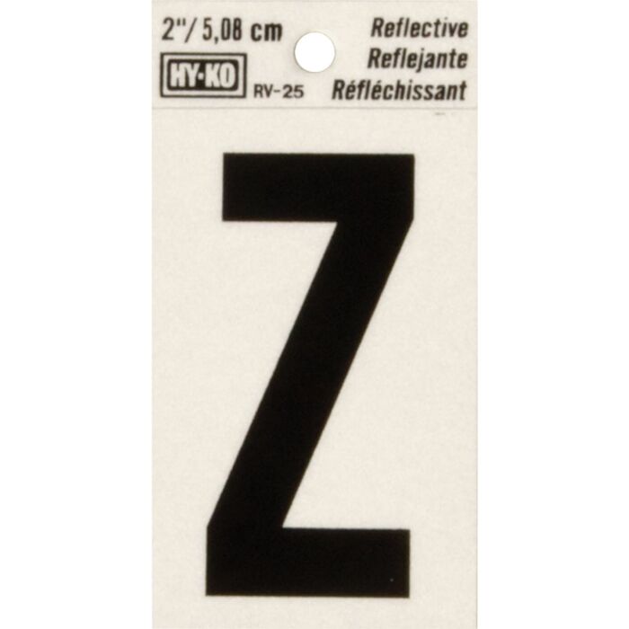 HY-KO Hy-Ko Vinyl 2 In. Reflective Adhesive Letter, Z