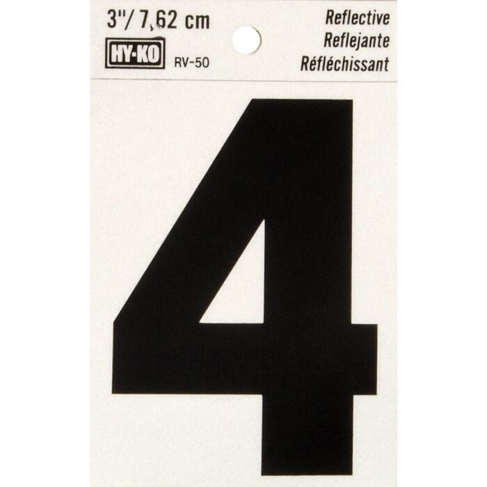 HY-KO Hy-Ko Vinyl 3 In. Reflective Adhesive Number Four
