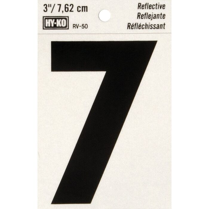 HY-KO Hy-Ko Vinyl 3 In. Reflective Adhesive Number Seven