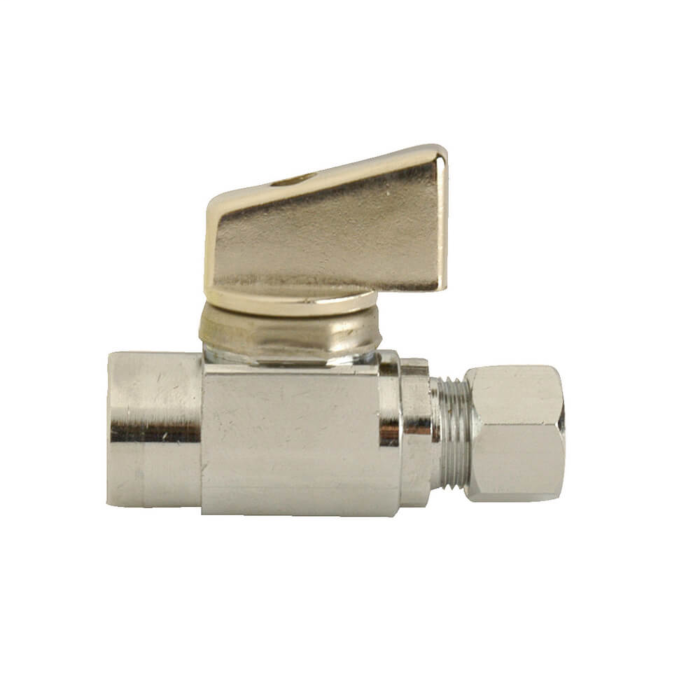 Danco 3/8 in. O.D. Comp. Outlet x 3/8 in. O.D. Comp Inlet Straight Stop