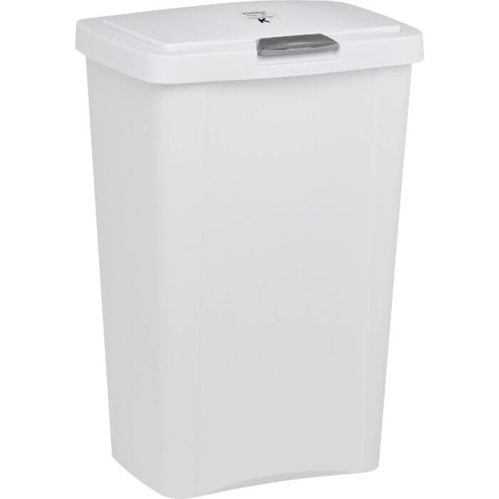 Sterilite TouchTop Wastebasket (White) 13 gal