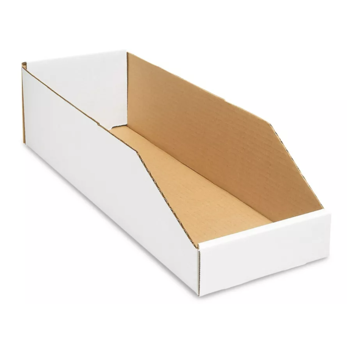 Corrugated Parts Bins - 6" x 18" x 4-1/2"