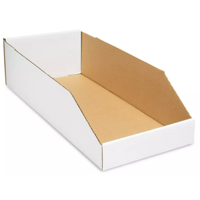 Corrugated Parts Bins - 8" x 18" x 4-1/2"