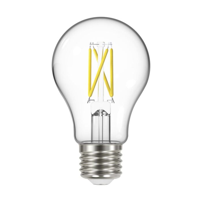 Satco 6.5 Watt - A19 LED Filament - Dusk to Dawn With PhotoCell - 2700K - Medium base - 320 deg. Beam Angle - 120 Volt