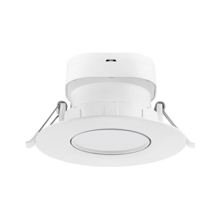 Satco 7 watt LED Direct Wire Downlight; Gimbaled; 4 inch; 2700K; 120 volt; Dimmable
