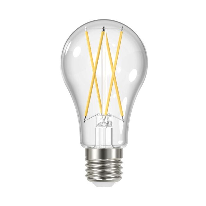 Satco 12 Watt A19 LED Filament - Clear - Medium base - 2700K - 120 Volt - 4-Pack