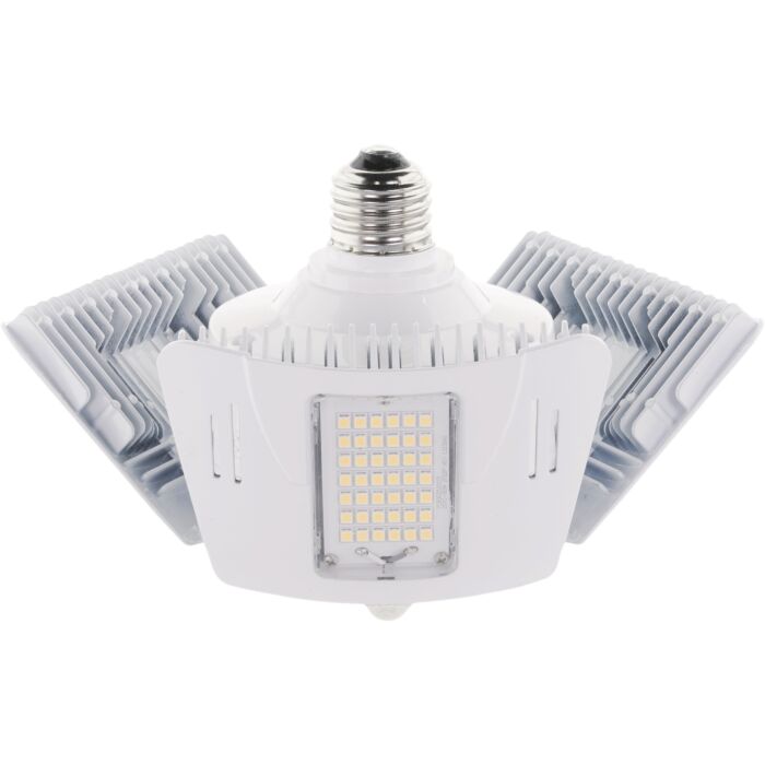 Satco 60 Watt LED Motion Sensor Utility Light 4000K - Medium base - Adjustable Beam Angle - 120-277 Volt