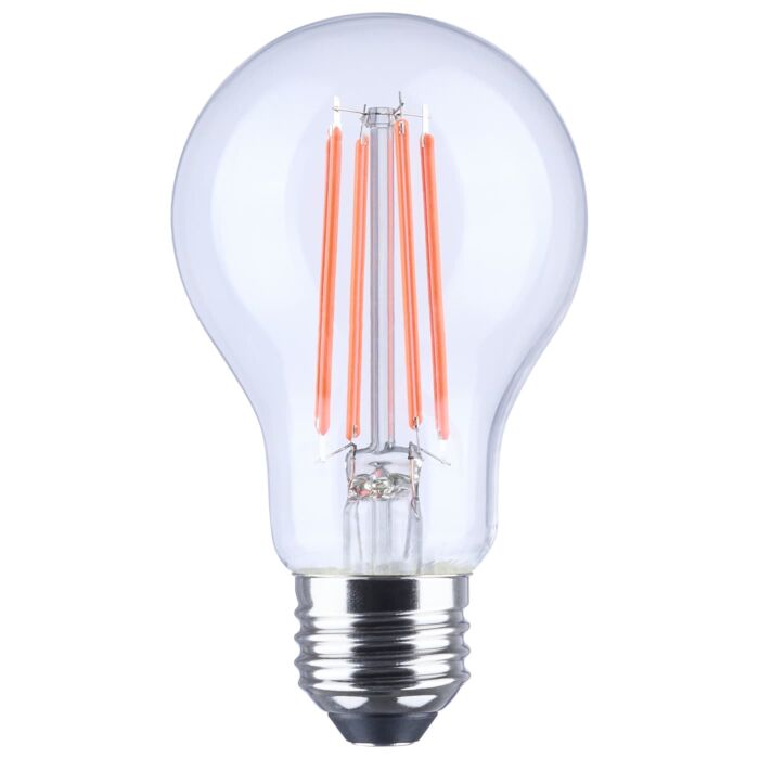 Satco 8W A19 LED Glass Bulb (Red)