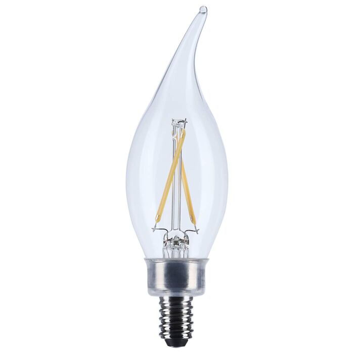Satco 25W Candelabra 27k Flame LED Bulb