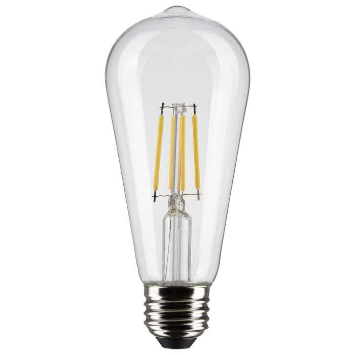 Satco 5W ST19 Medium Base LED Filament (Clear) 90 CRI, 2700K, 120 Volt