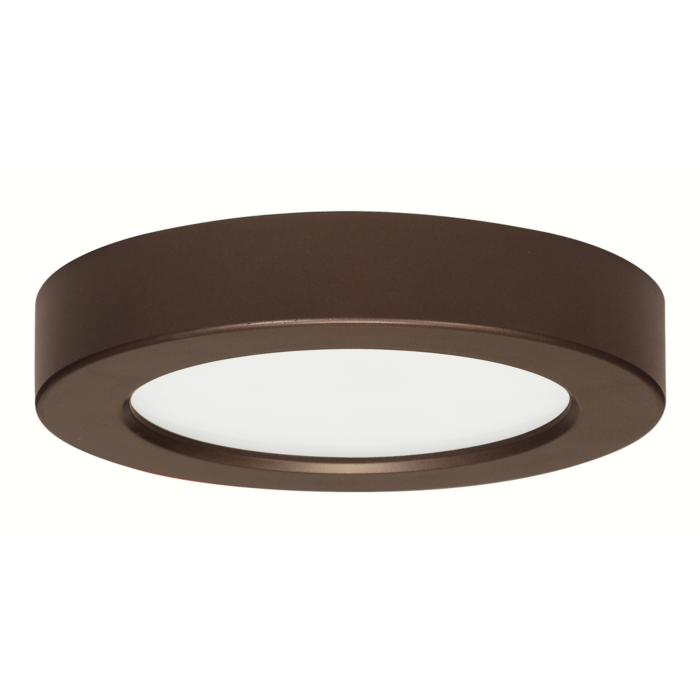 Satco 10.5 watt - 5.5" Flush Mount LED Fixture - 3000K - Round Shape - Bronze Finish - 120 volts