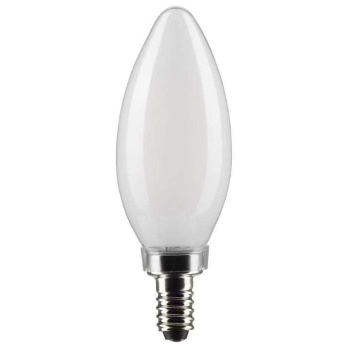 Satco LED 3W Candelabra Base Frosted Light Bulb 2pk
