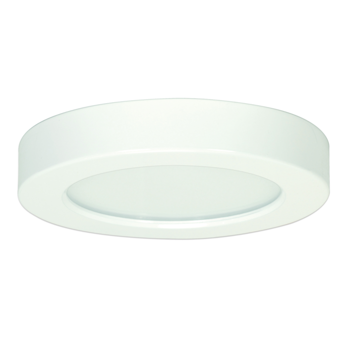 Satco 10.5 watt - 5.5" Flush Mount LED Fixture - 3000K - Round Shape - White Finish - 120 volts
