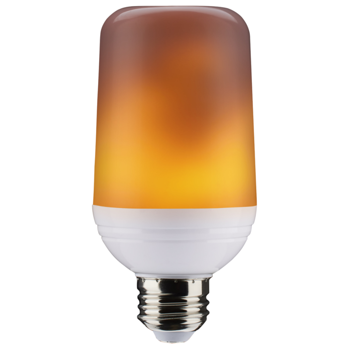 Satco 2.5W LED Medium Base Flicker Bulb, T19, 150L