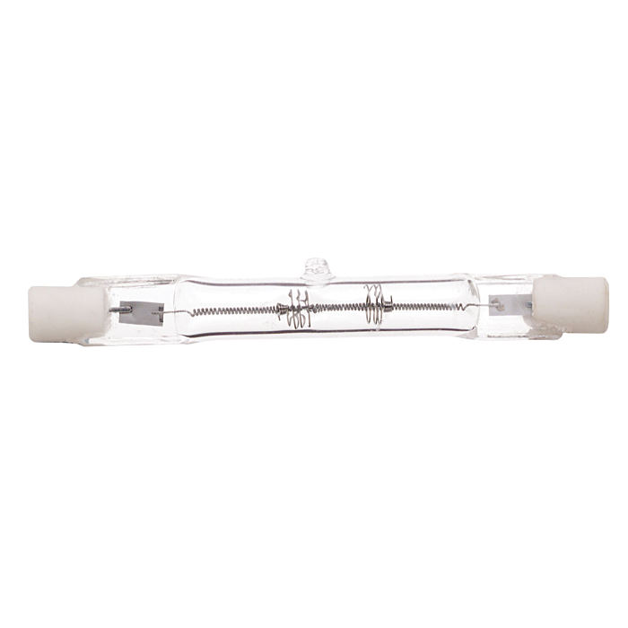 Satco 100 Watt - Halogen - T3 - Clear - 1500 Average rated hours - 1650 Lumens - Double Ended base - 78mm - 120 Volt - Carded
