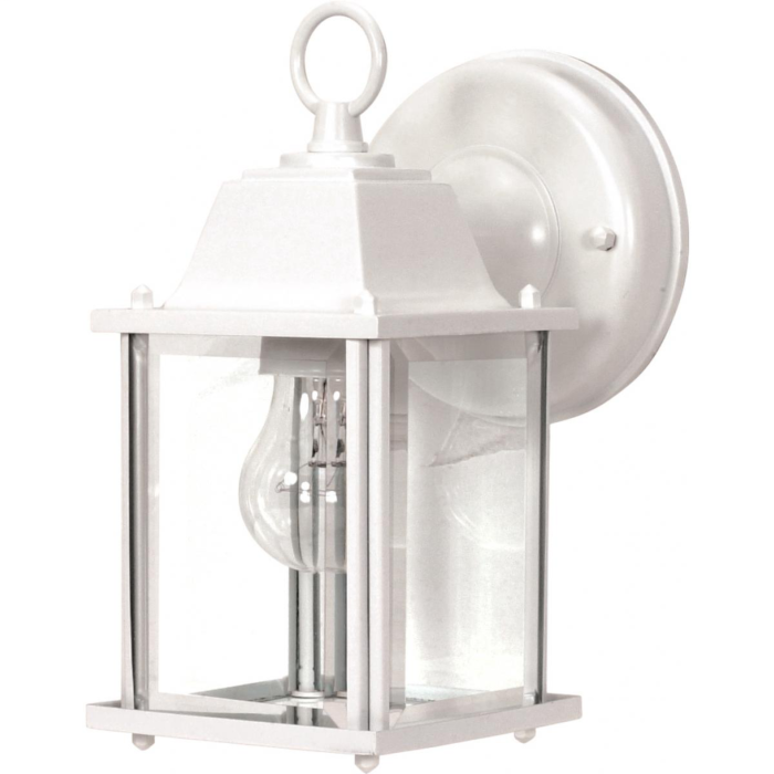 Satco Cube Wall Lantern (White) 8-5/8 in.