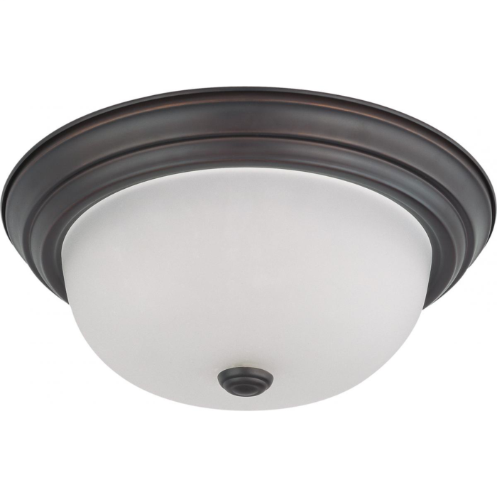 Satco Flush Mount Ceiling Light (Mahogany Bronze) 13 in.