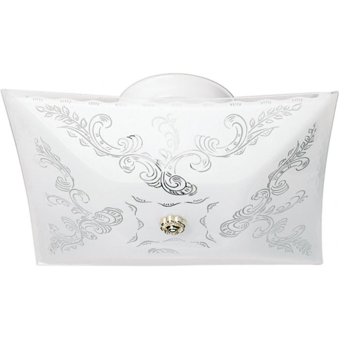 Satco Flush Mount Floral Ceiling Light (White) 12 in.