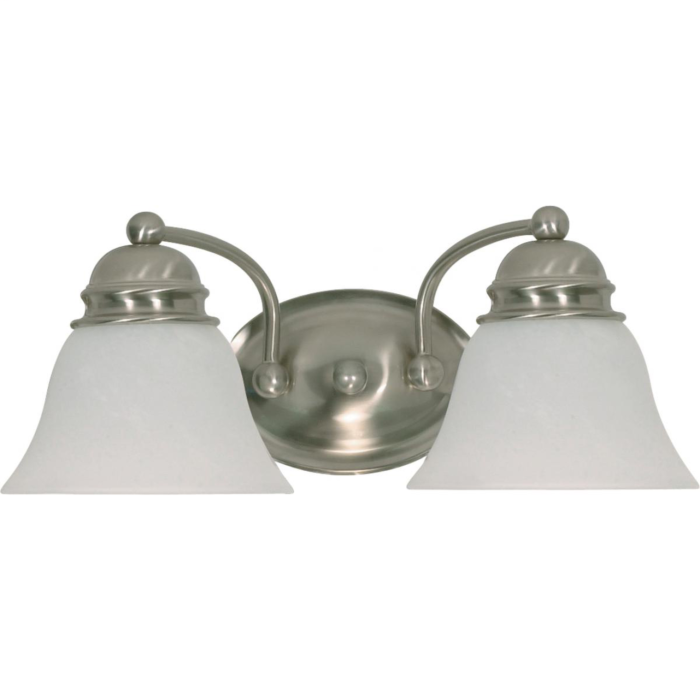 Satco Empire 2-Light Vanity (Brushed Nickel) 15 in.