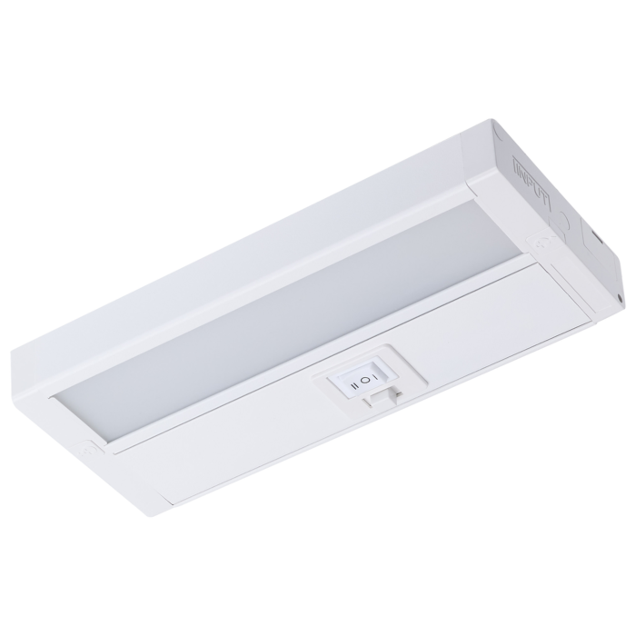 Satco 5 Watt - 8 Inch LED White Under Cabinet Light - 3K/4K/5K CCT Selectable - 50000 Hours - White Finish