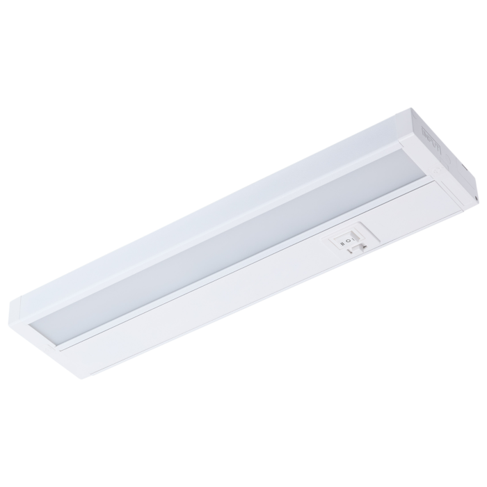 Satco 9 Watt - 14 Inch LED White Under Cabinet Light - 3K/4K/5K CCT Selectable - 50000 Hours - White Finish