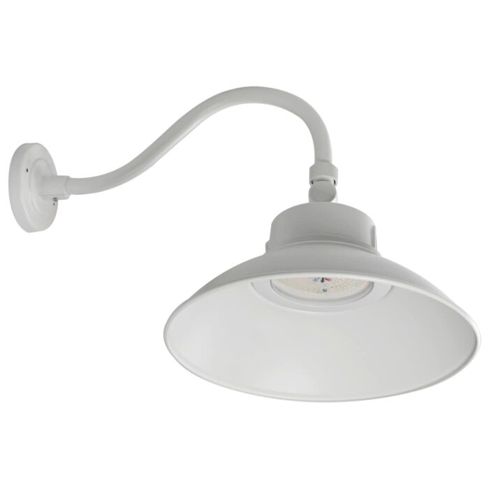 Satco Led Gooseneck Dimmable CCT-Selectable Light Fixture (White)