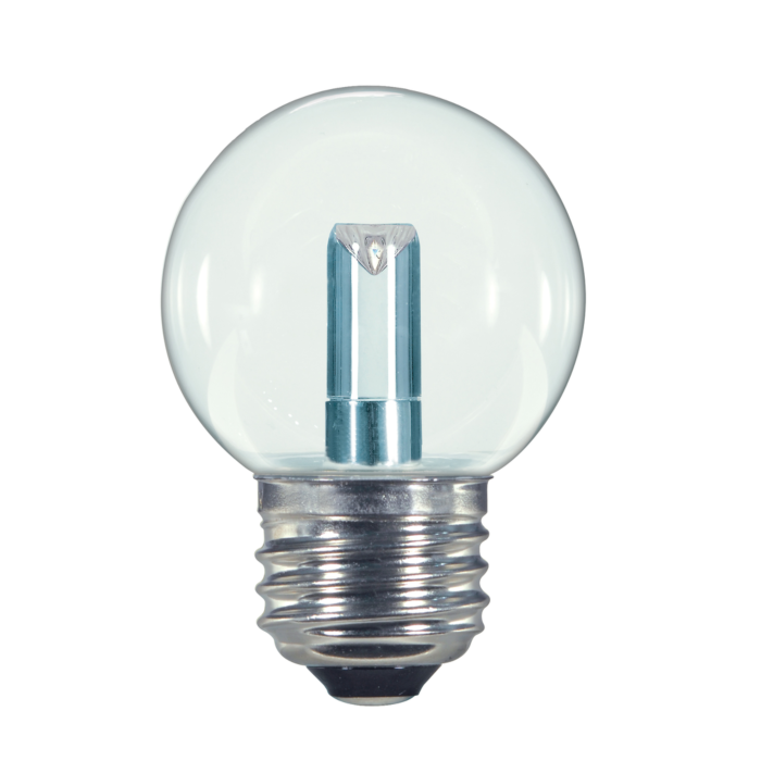 Satco 1.4 Watt LED - G16 1/2 - Clear - 2700K - Medium base - 120 Volt - Carded