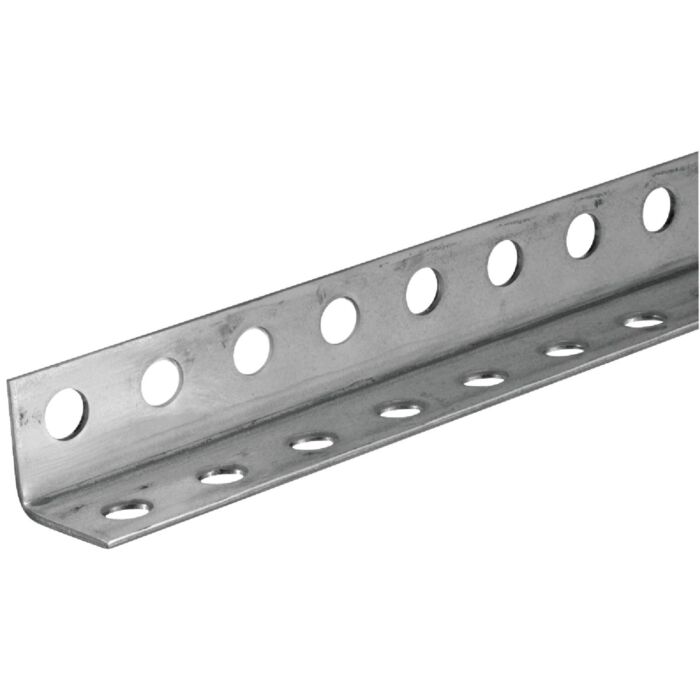 HILLMAN Hillman Steelworks Zinc-Plated 1-1/4 In. x 3 Ft. Perforated Steel Angle