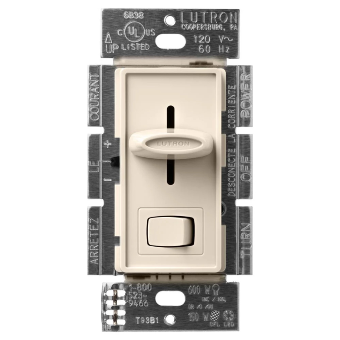 Lutron SKYLARK CFL/LED DIMMER LIGHT ALMOND CLAM