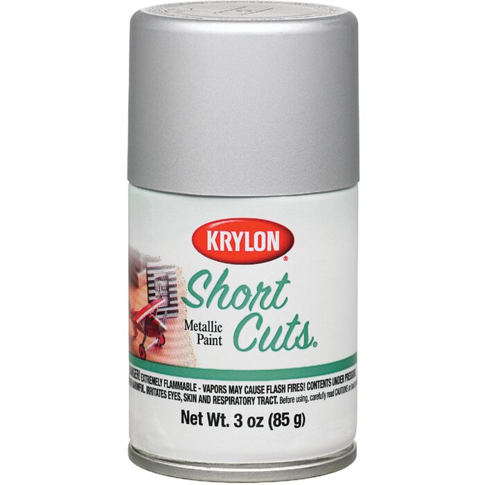 Krylon Short Cuts Enamel Spray Paint (Metallic - Chrome) 3 oz