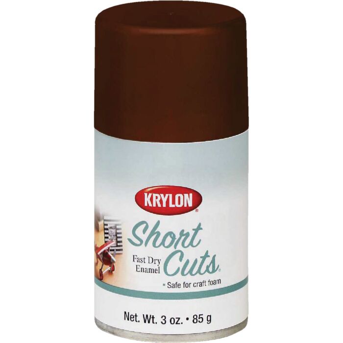 Krylon Short Cuts Enamel Spray Paint (High Gloss - Espresso) 3 oz