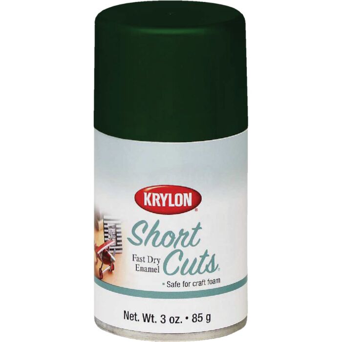Krylon Short Cuts Enamel Spray Paint (High Gloss - Hunter Green) 3 oz