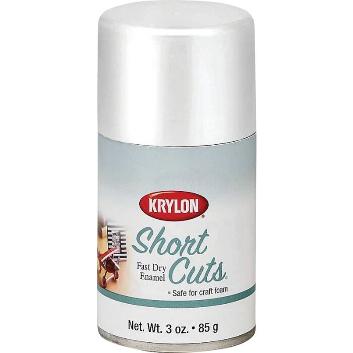 Krylon Short Cuts Enamel Spray Paint (Gloss - White) 3 oz