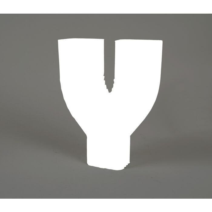2" x 3" White Aluminum Downspout Wye
