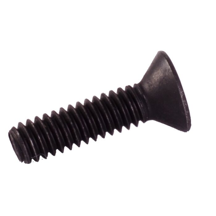 1/4"-20 x 1" Flat Socket Head Cap Screw, Coarse Thread, Black Oxide 