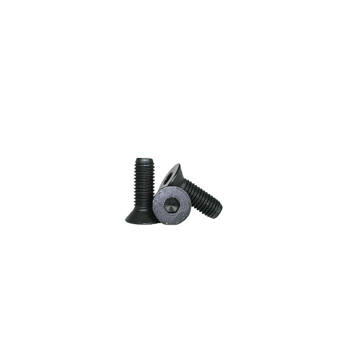 1/4"-28 x 2-1/2" Flat Socket Head Cap Screw, Fine Thread, Black Oxide 