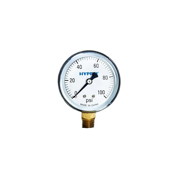 Valley Industries 2-1/2 in 0 - 100 psi 1/4 in MNPT Single Scale Pressure Gauge