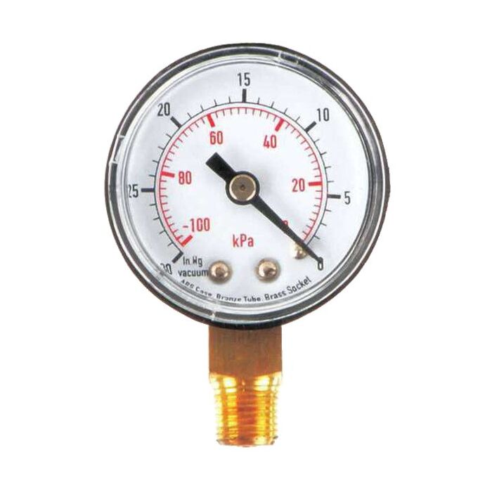 Valley Industries 2-1/2 in 0 - 30 in of water 1/4 in MNPT Single Scale Pressure Gauge