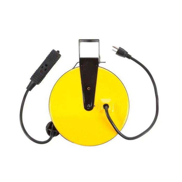 Bayco 30' Retractable Metal Cord Reel with 3 Outlets