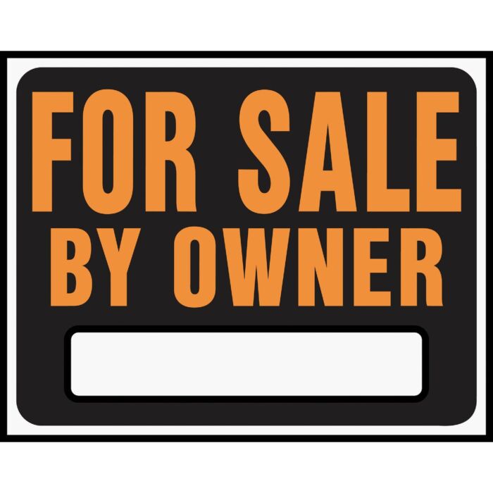 HY-KO Hy-Ko 15x19 Heavy Gauge Plastic Sign, For Sale By Owner