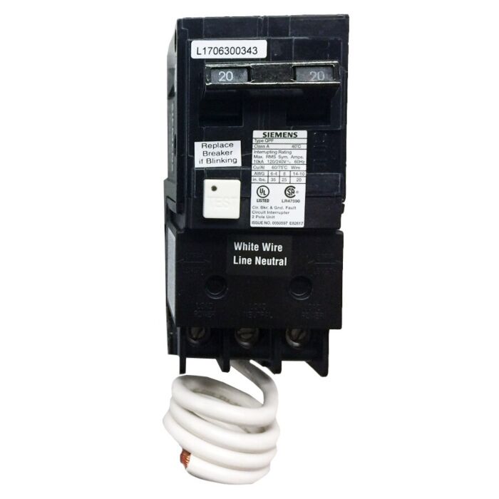 Siemens 20 A 120/240 V 10 kA at 120/240V GFCI Circuit Breaker